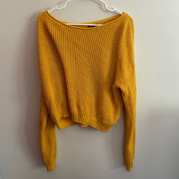 wild fable Sweaters Wild Fable Mustard Yellow Knit Sweater Poshmark